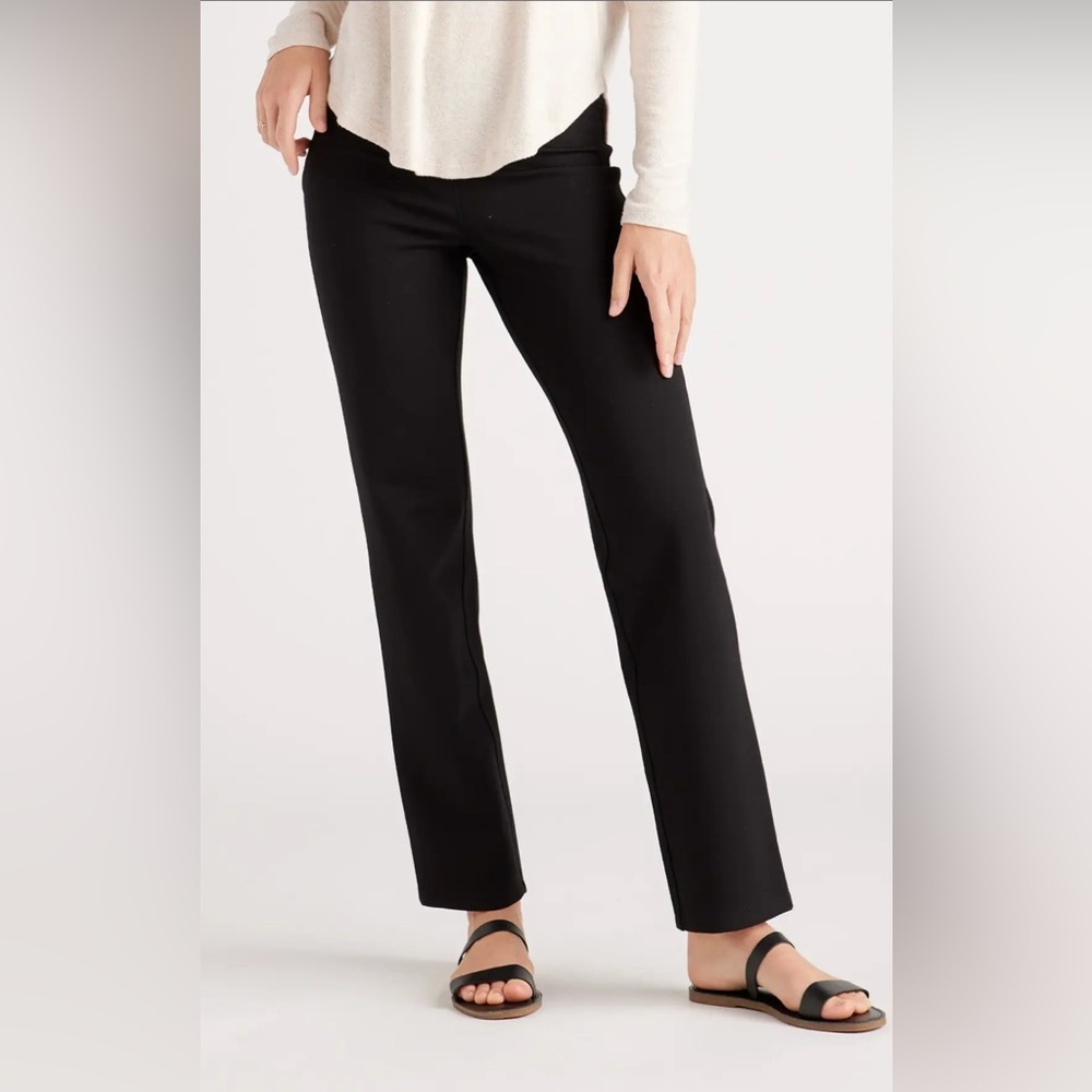 NWT Size Large Black Quince Women's Ultra-Stretch Ponte Pant - 32” inseam